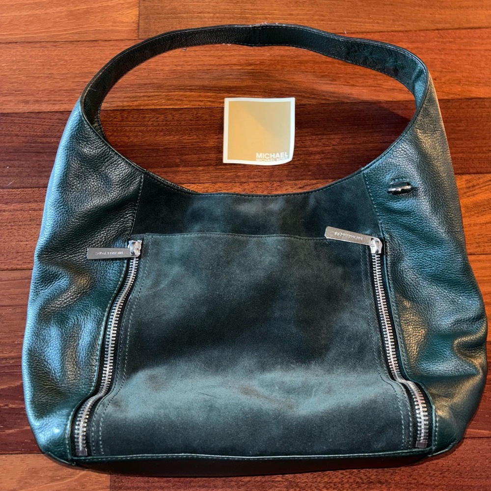 Michael Kors Green Leather Shoulder Bag